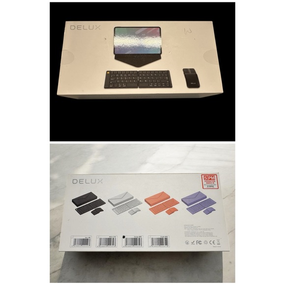 DELUX PockCombo Portable Keyboard and Mouse Wireless with Protective Case Orange - Picture 10 of 14